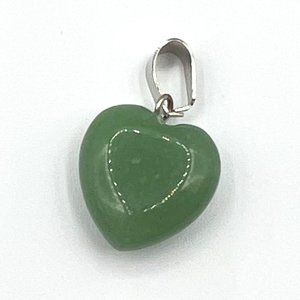 Heart Shaped Stone Pendant 1"